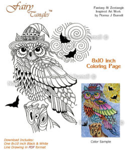 Fairy Tangles Zentangle coloring book for adults