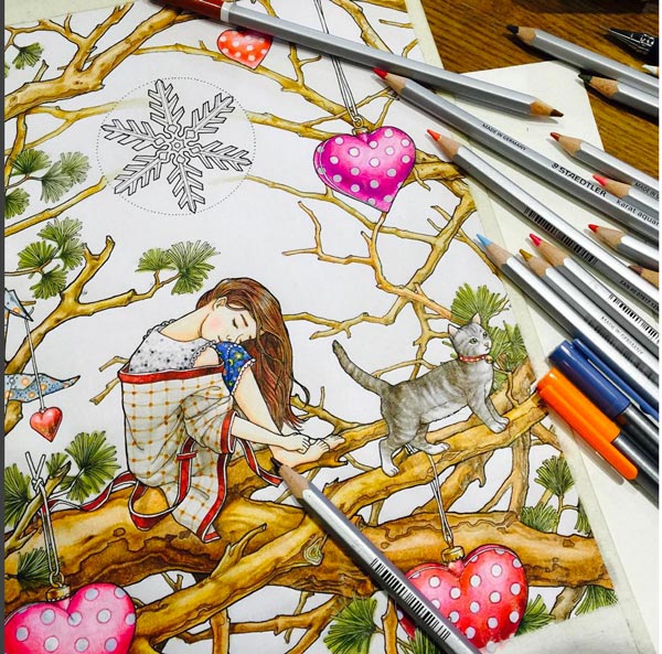 Daria Song’s Gorgeous Imaginative Illustrated Coloring Books