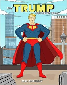 donald trump coloring book front picture donald as superman