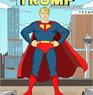donald trump coloring book front picture donald as superman