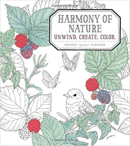 coloring books for seniors harmony of nature