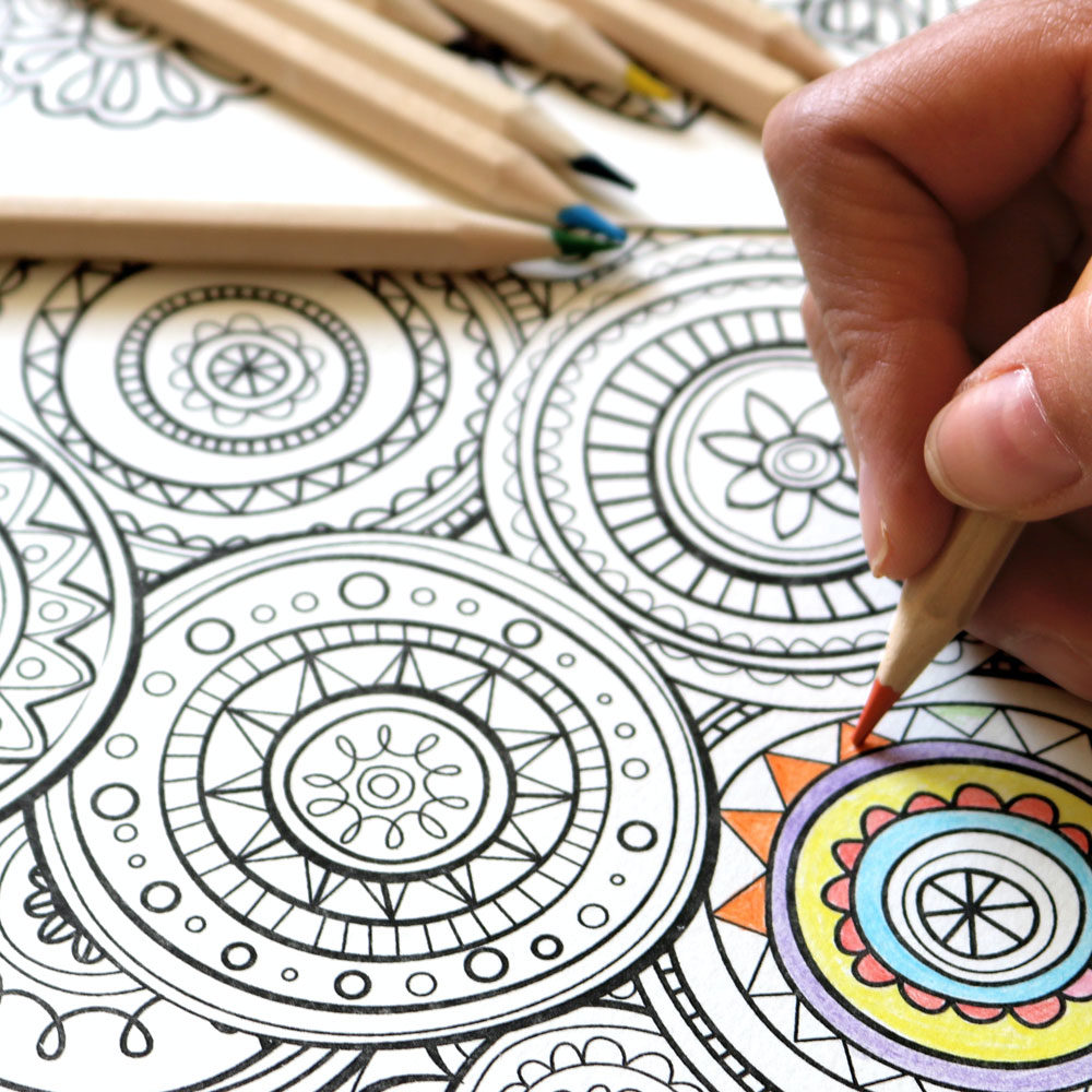 Buddhist coloring and meditation books for adults