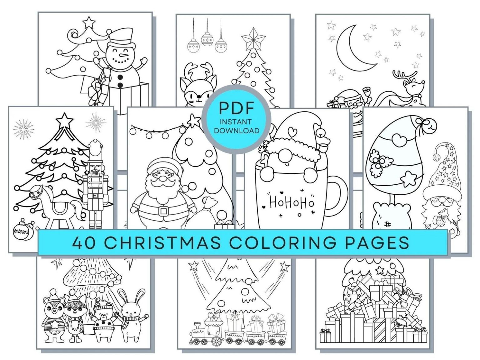 Christmas Coloring for Seniors - Easy to Color